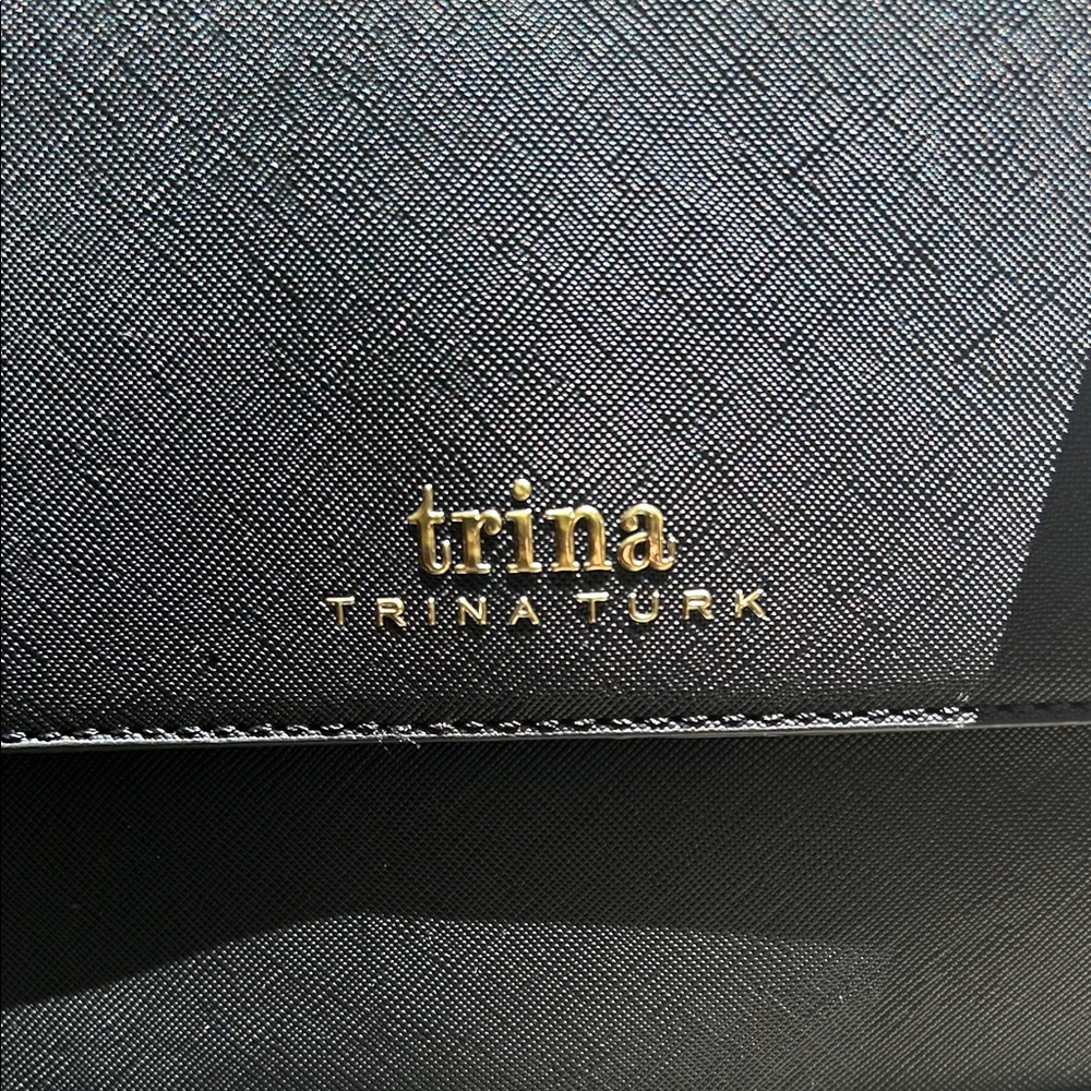 Trina Turk Black Satchel Bag with Optional Shoulder Strap NWT - Picture 2 of 9